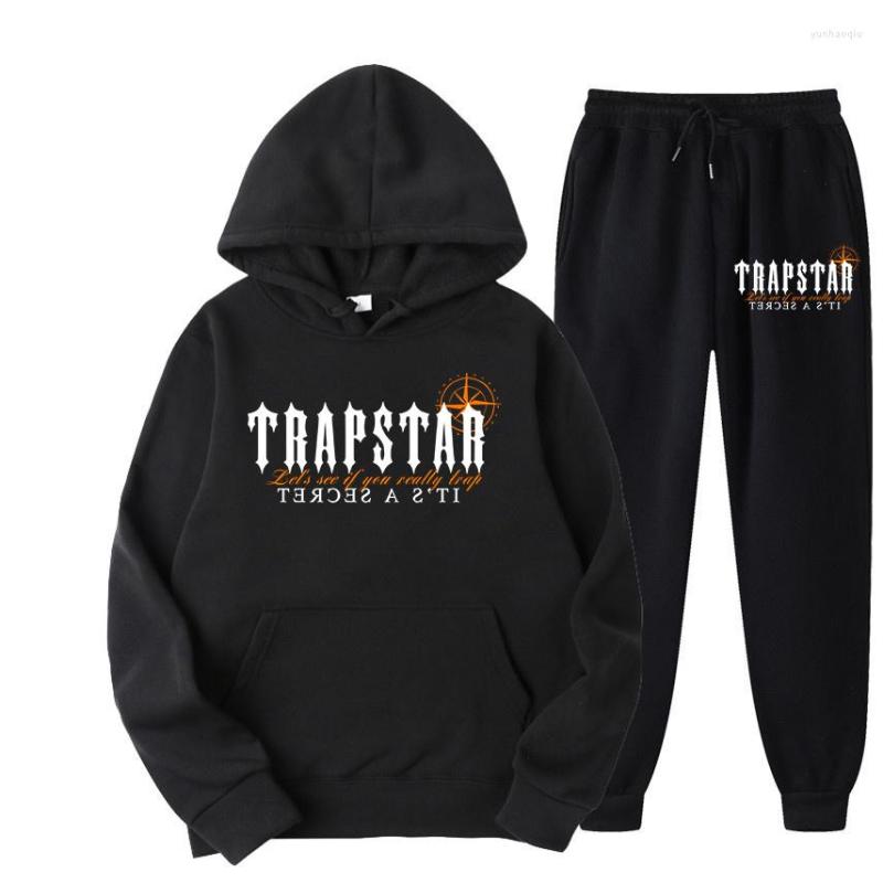 Men's Tracksuits FW22 Brand Printed Sportswear Men Women Warm Fleece Streetwear Set Hoodie Sweatshirt Pants Jogging Male