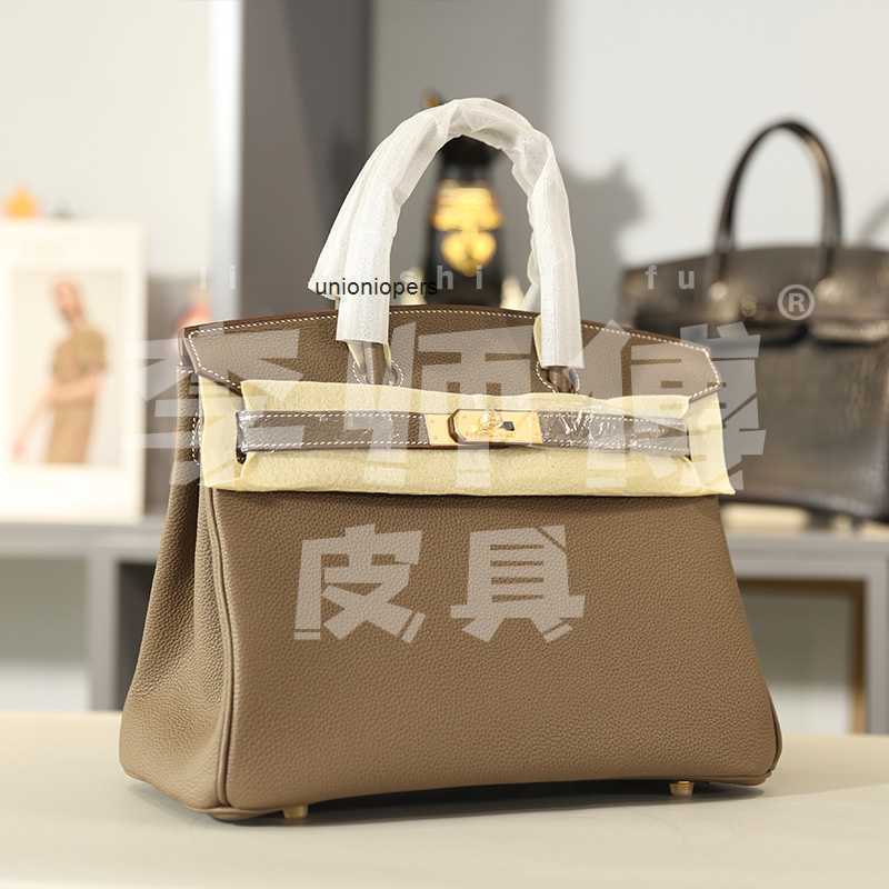 

Designers Handbags Herme Birkin Designer Bags High Set Women's Wax Thread Togo Calf Leather High-grade One Shoulder Luxury Large Capacity Ayw, Domestic leather [elephant grey] 25 inch