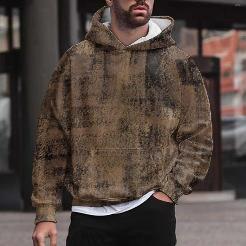 

Men' Hoodies Man Pullover Male Autumn And Winter Street Leisure Travel Outdoor Sports Print Slim Fit Hooded Long Sleeve Toddler House, Coffee