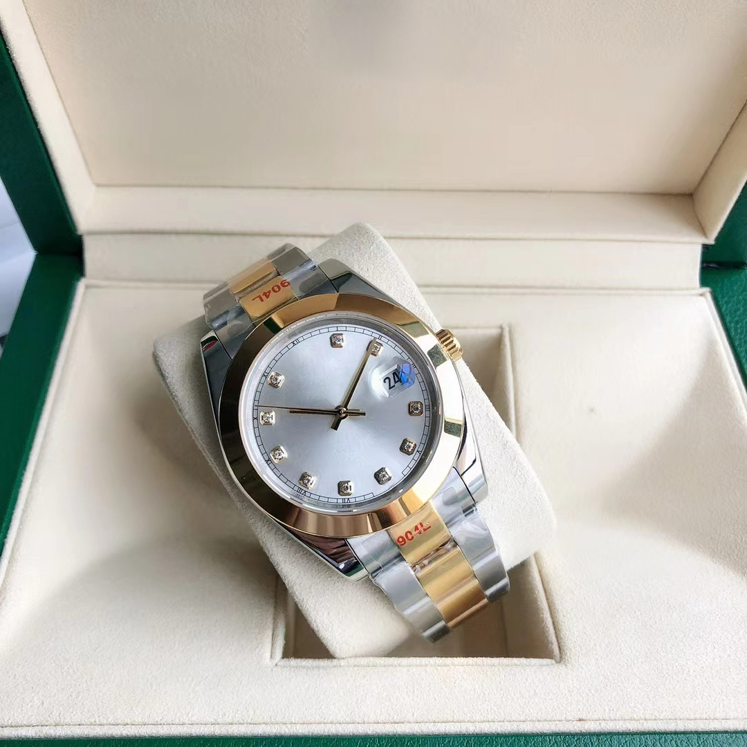 

2023 U1 Automatic Mechanical Watches Men Big Magnifier 41mm Stainless steel Sapphire Mens Watches Male Wristwatches waterproof Luminous, Color 2