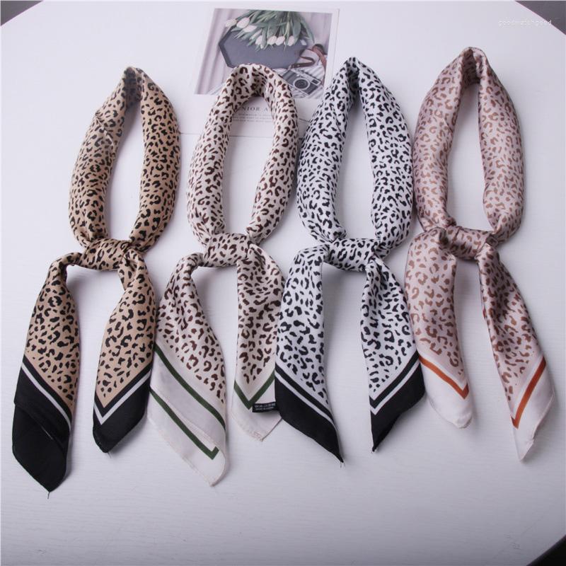 

Scarves Fashion Professional Decorative Scarf Leopard Print Neck Brace Fake Collar Chiffon Korean Soft Multifunction 70 CM Shawl B50