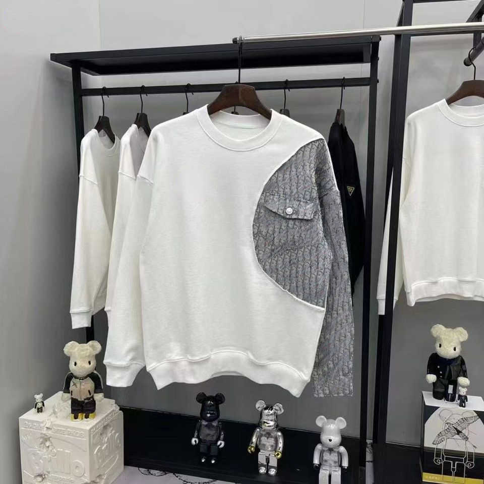 

Luxury d Designer Hoodie Mens Sweatshirt Jacquard Embroidery Sweater Men Women Casual Long Sleeve T-shirt Cotton Pullover Sweaters 001, Black1