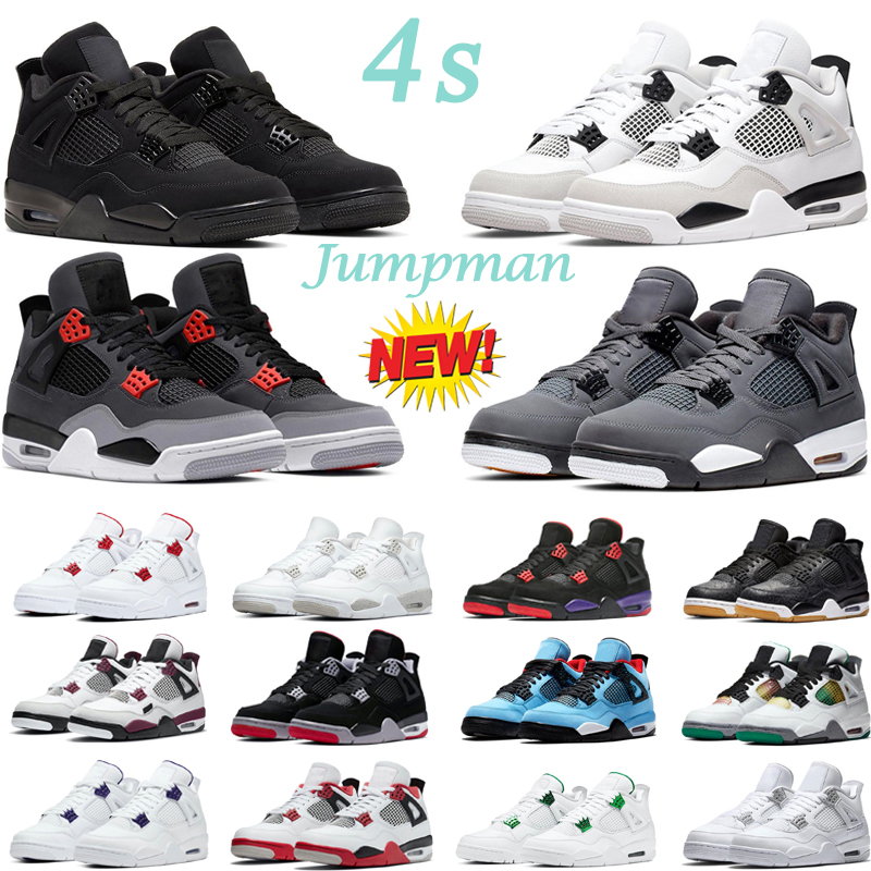 

outdoor basketball shoes 4 jumpman 4s mens sneakers women trainers Sail Thunder Mushroom Safety Orange Silt Red, #30 black canvas
