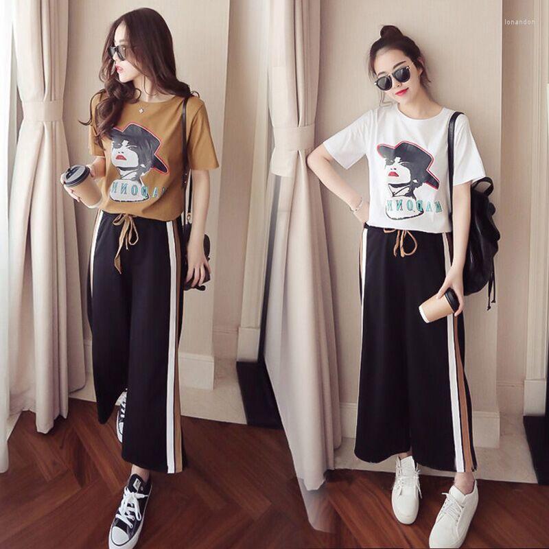 

Women's Two Piece Pants Sports Suit Women's Summer 2022 Fashion Loose Korean Version Running Clothes Casual Two-piece Women, Two piece set