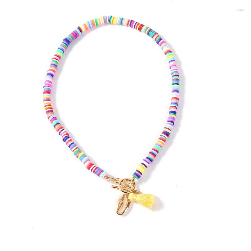 

Choker Factory Colored 6m Soft Pottery Necklace Simple Bohemian Beach Style