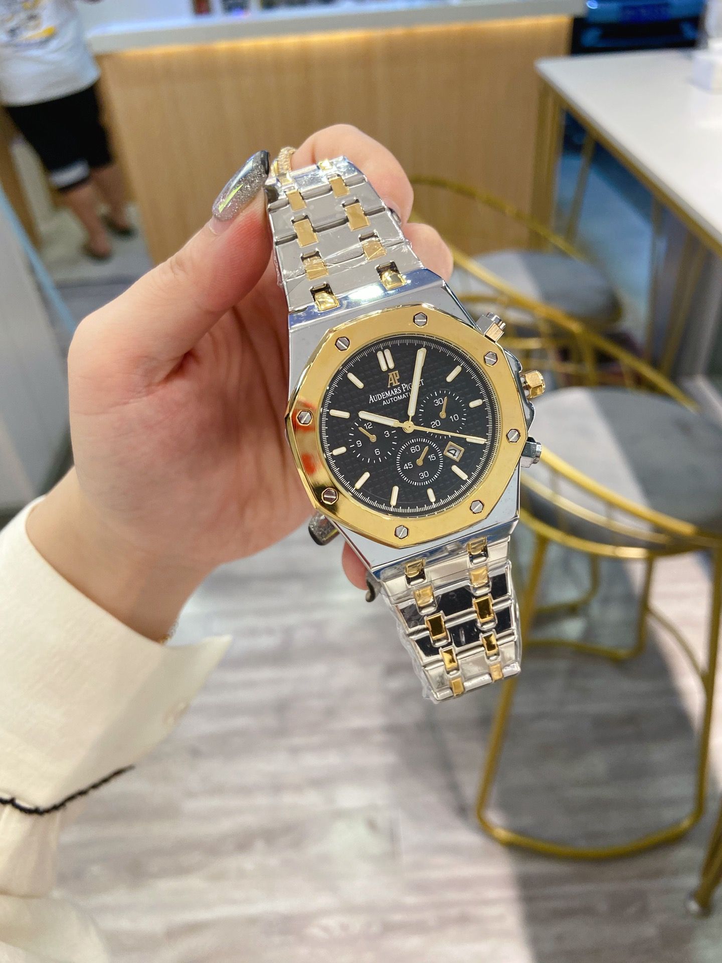 

Handkerchief men's multi-function quartz watch AP 316L refined steel strap