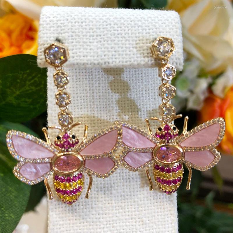 

Dangle Earrings Blachette Fashion Sweet Romantic Dragonfly Pendant Women's High Quality Bridal Wedding Party Dating Zircon Jewelry