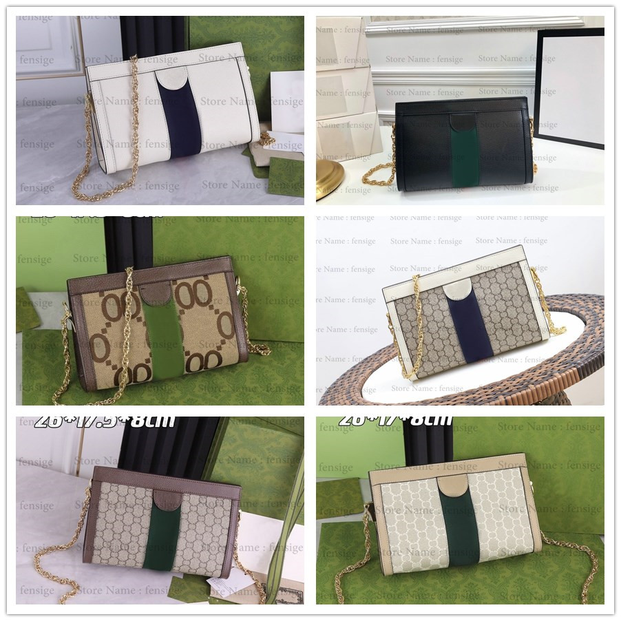 

22s Jumbo Ophidia bags Small Sup Canvas Chain Shoulder Bag 503877 Women Designer Clutch Bags Vintage Crossbody Purse with inlaid Web stripe, 01