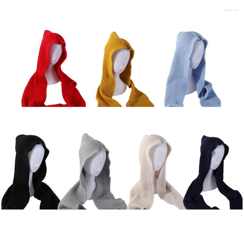 

Scarves Hooded Scarf Hat Shawl Wrap Crochet Head Set One Piece Windproof Warmer