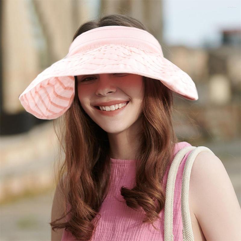 

Wide Brim Hats Xthree Summer Lady Empty Top Sun Visor Hat Straw Caps UV Protection For Men And Women, Black