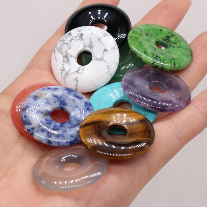 

Pendant Necklaces Natural Semi-precious Stone Large Hole Beads 30x30mm DIY For Making Jewelry Necklace Accessories Gift