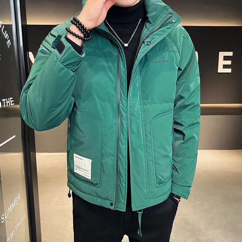 

Luxury Green Down Jacket Parkas Men's Winter Male Down-filled Coat 2022 New Fashion Brand Keep Warm Short Down Cotton Man Clothes L-4XL, White