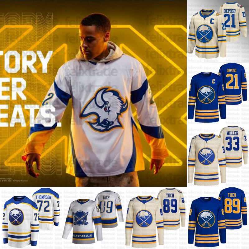 

Buffalo 2022-23 New Reverse Retro sabres jersey Alex Tuch Jeff Skinner Dylan Cozens Zemgus Girgensons Casey Mittelstadt Tage Thompson Owen Power Henri Jokiharju, 2022 royal jersey womans s-xxl