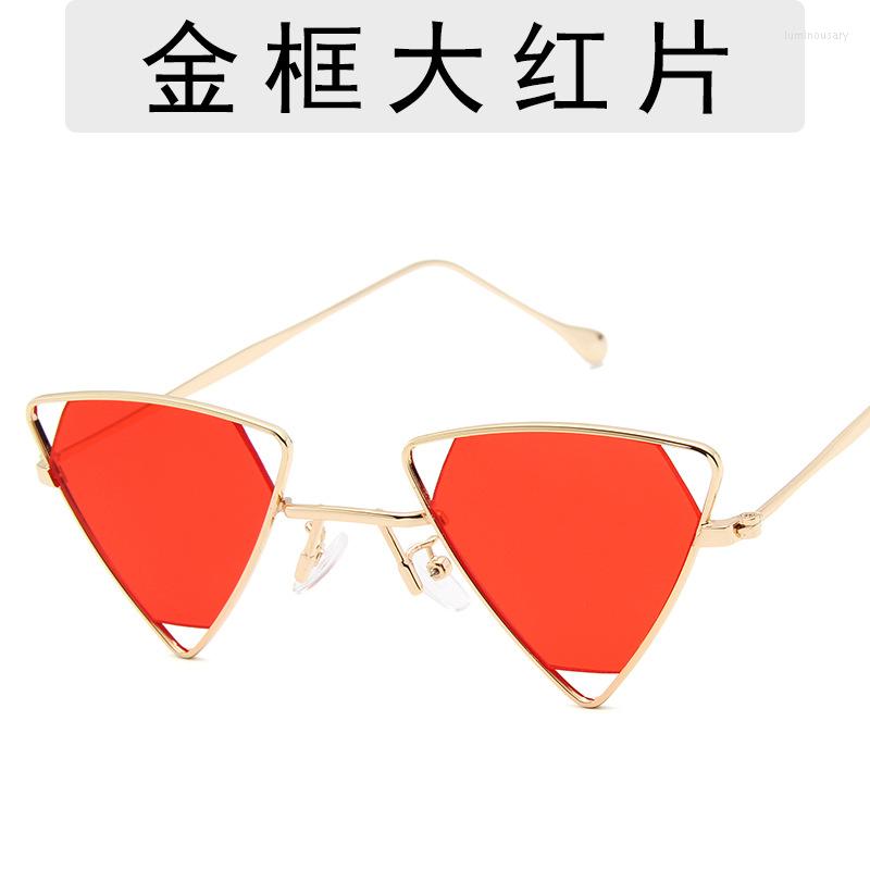 

Sunglasses Fashion Punk Men Women 2022 RetroTriangle Sun Glasses Vintage Tiny Female UV400 Gafas De Sol