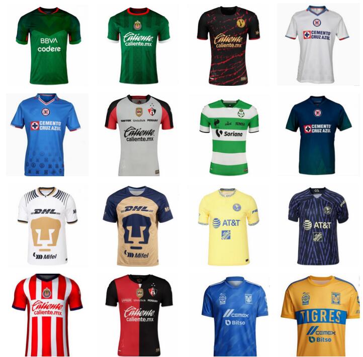 

22 23 Club America Soccer Jerseys 2022 2023 Atlas FC NAUL Tigres Chivas Guadalajara Xolos Tijuana Cruz Azul Home Away Special Green UNAM Camisas de Futebol Shirts 3XL