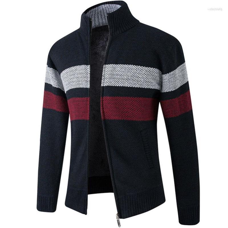 

Men's Sweaters Men's Autumn Winter Fleece Thick Sweater Men Patchwork Men's Jackets Male Knitted Coats Clothing Cardigan 2022, Dark grey