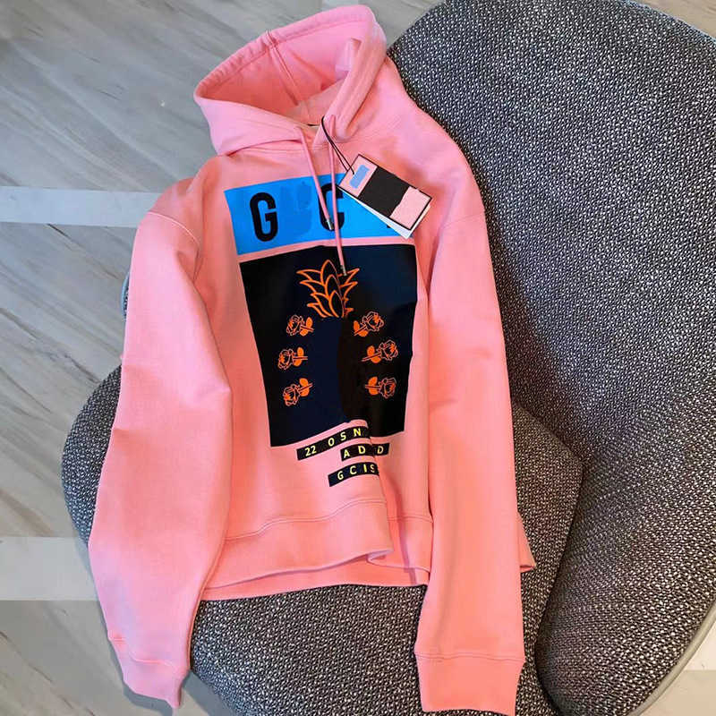 

Women' Hoodies Sweatshirts Womens Designer Premium Print Sweater Early Autumn Pineapple Rose Letter Hoodie Women, Pink