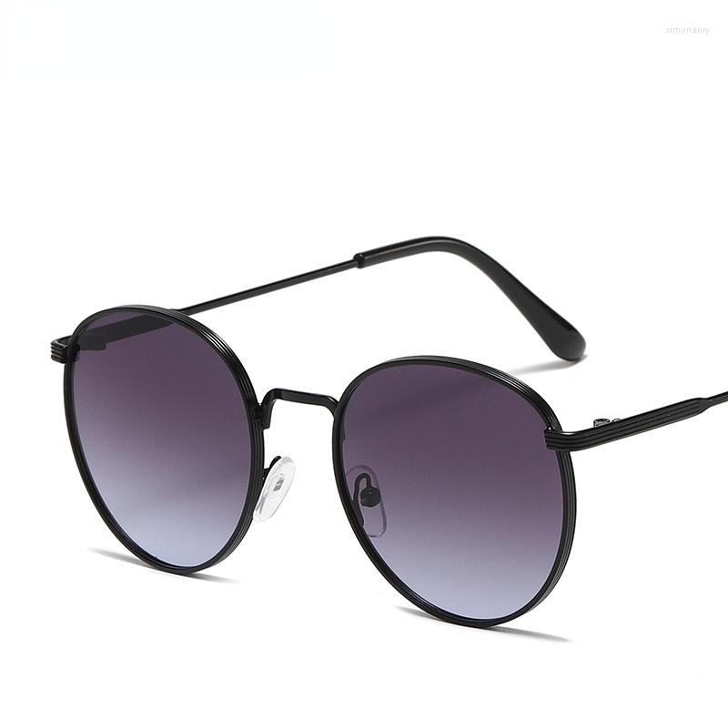 

Sunglasses Vintage Oval Style Woman Round Retro Sun Glasses For Male Metal Small Frame Mirror Classic Feminino