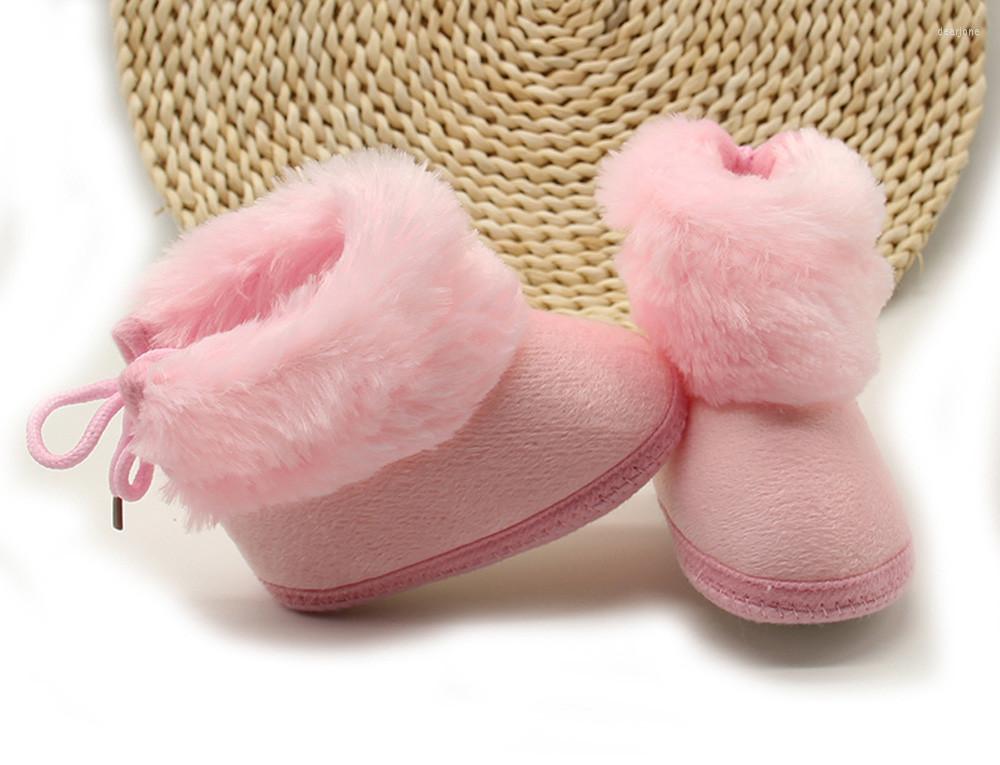 

First Walkers Toddler Born Baby Soild Wool Boots Soft Sole Snow Prewalker Warm Shoes, Blue