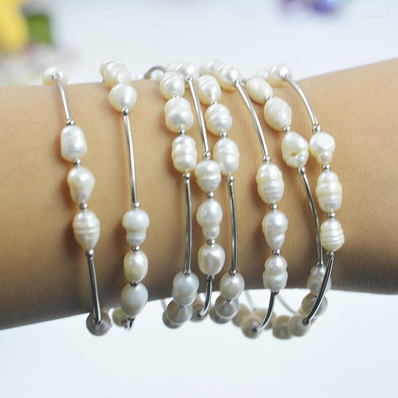 

Strand Very Classic And . Pearl Bracelet 10MM Natural Freshwater Baroque Bracelet. Powerful Magnet Buckle 7.5"