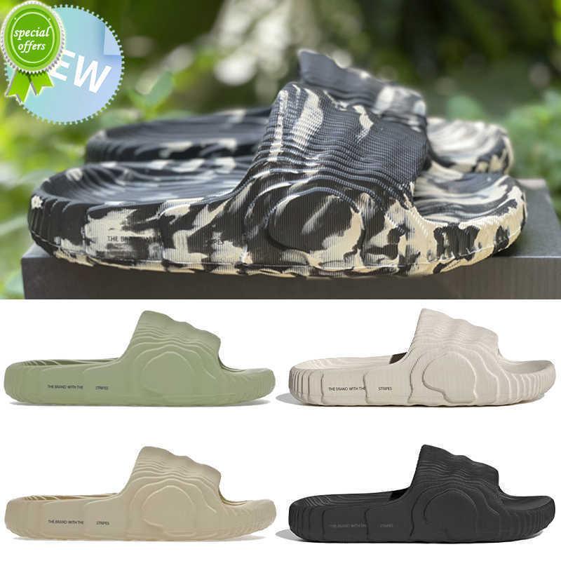 

Slide Beach Designer Sandals Fashion Slippers Flip Flops Slides Shoes Black Grey Magic Lime St Desert Adilette 22 With Box Men Women