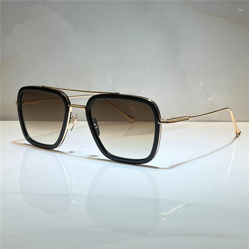 

Sunglasses Men's For Women Style FLIGHT 006 Anti-Ultraviolet Retro Plate Square Full Frame Special Design Eyeglasses Random Box