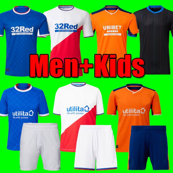 

22 23 Glasgow Rangers Soccer Jersey FOURTH Kit 2022 2023 home blue away white top 150th Anniversary Legendary Commemorative football shirt Men kids kit set