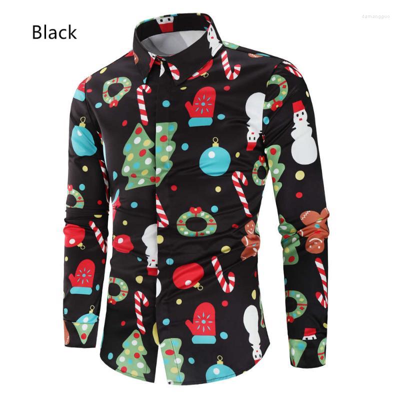 

Men's Casual Shirts Men's Fashion Christmas Print Series Suit Men Red Black White Button Up Mens Dress Suits Xmas Party Prom Blouse, Turquoise