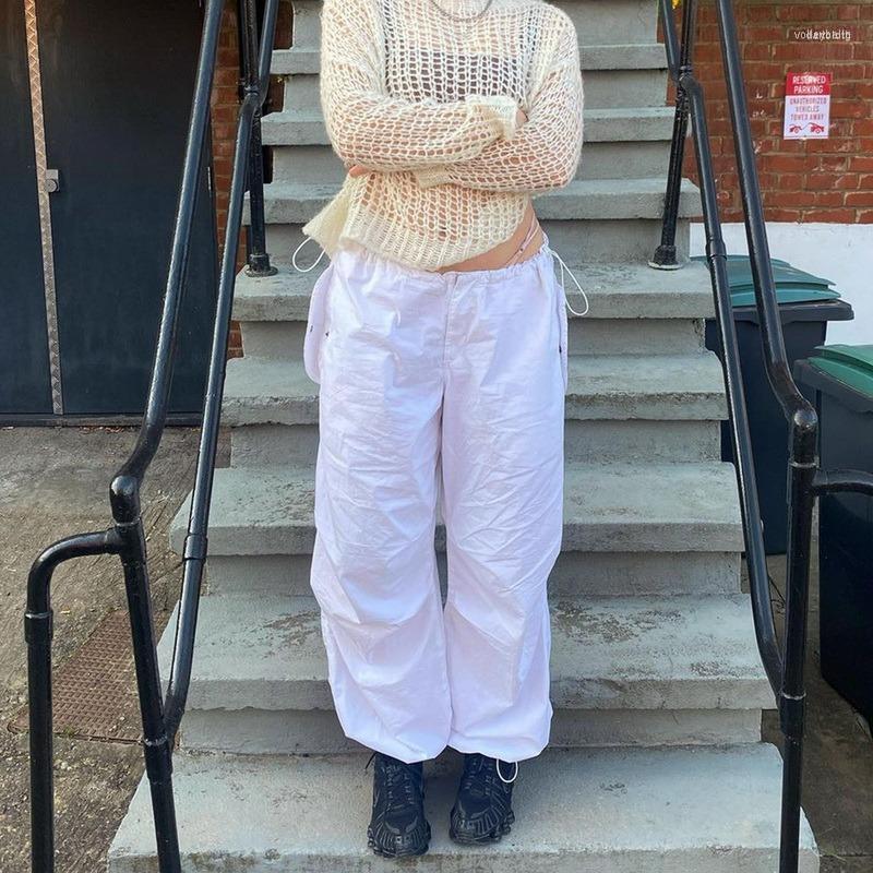 

Women' Pants Women' Casual Women Trousers Solid Loose Drawstring Low Waist Streetwear Joggers Baggy Wide Leg Sweatpants Female Hippie, Green