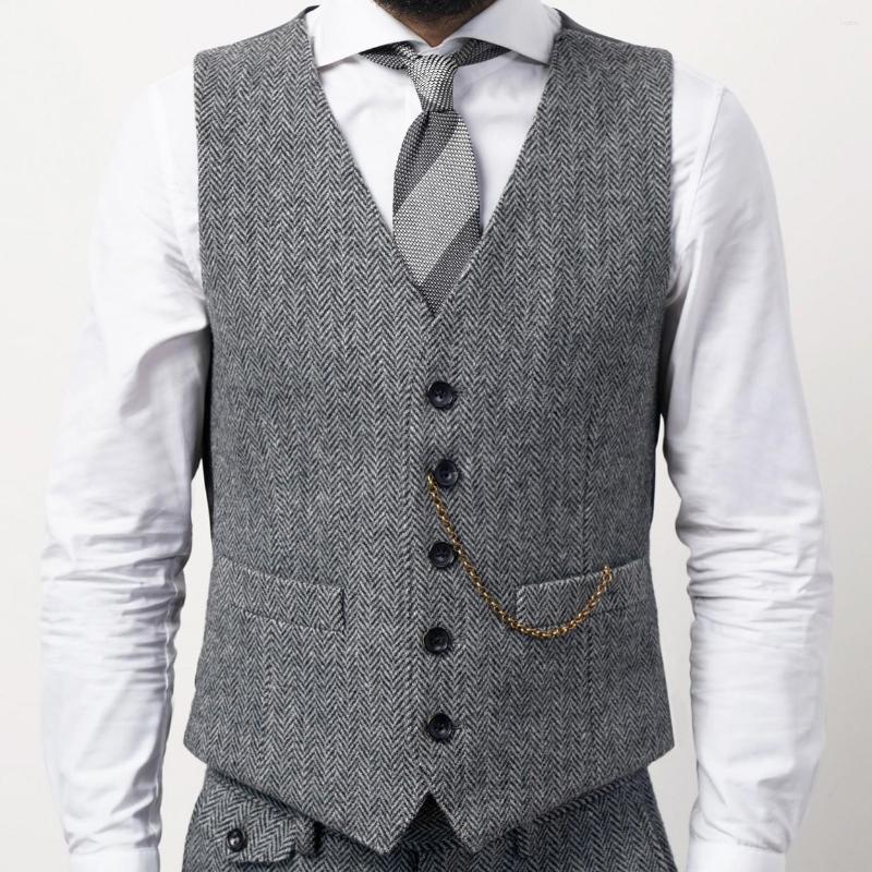 

Men' Vests Men' Herringbone Groomsmen Vest Slim Business Suit Dinner Party Wedding Dress, Black