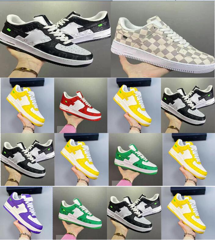 

Boots Shoes WHITE Low LV8 Forces MCA University Blue Mens Casual fashion Designers Sneakers one des chaussures Size 36-45, B7