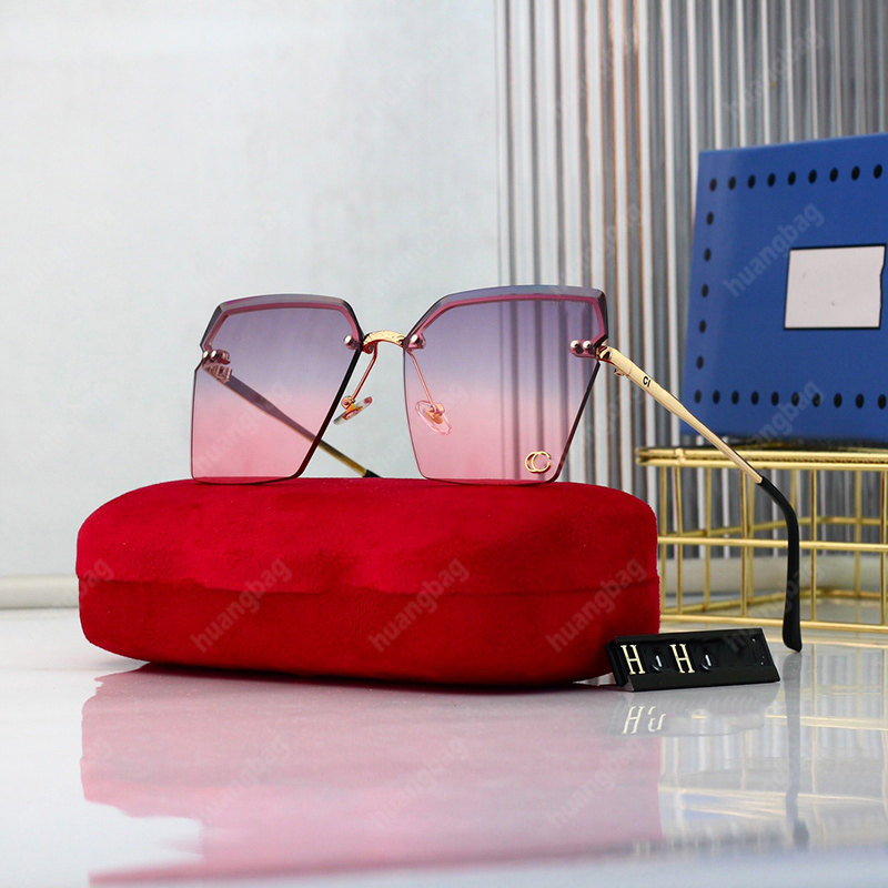 

Fashion Designer Sunglasses Frameless Sunglass Goggle Driving Glasses Classic Eyeglasses Outdoor Square Eyeglass Metal 6 Colors Lenses UV400 Lens