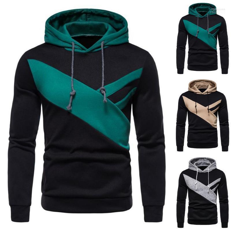 

Men's Hoodies Men's & Sweatshirts Debracat Color Block Hooded Stripe Drawstring Slim Winter Warm Long Sleeve Hoodie Sweatshirt Casual, Khaki