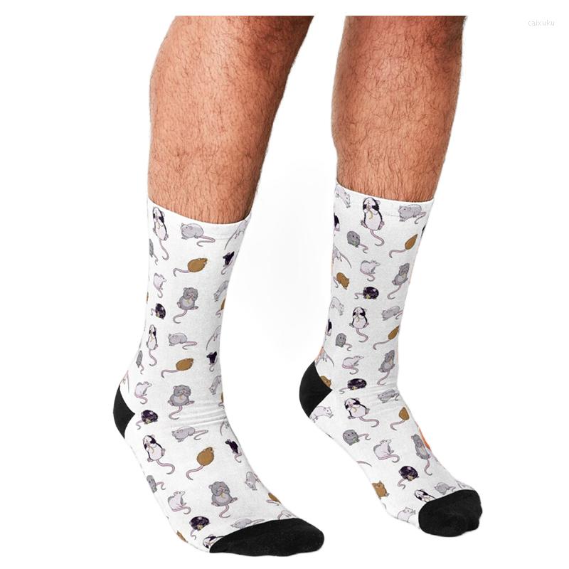 

Men's Socks Men's Funny Rats Cartoon Medium Tube Harajuku Men Happy Hip Hop Novelty Cute Boys Crew Casual Crazy For, Picture shown