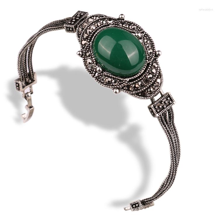 

Bangle Large Bracelet Stylish Retro Look Black Crystal Jewelry Accessories Friday Bracelets For Women