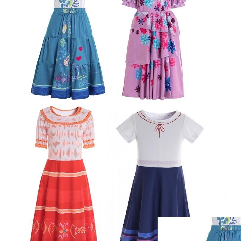 

Family Matching Outfits Luisa Madrigal Costum Encanto Dolores Cosplay Costume Dress Women Girls Kid Adts 220531 Drop Delivery 2022 B Dh2An, Purple