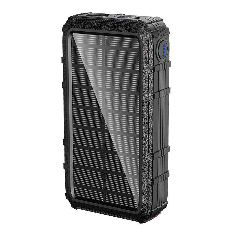 

Solar panel Power Bank Charger with cigarette lighter QI Wireless fast Charging 30000mah Waterproof LED Flashlights durable Style Waterproof Manufacturer