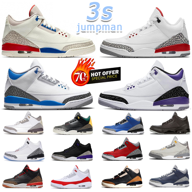 

Original basketball shoes 3 3s Mens Women sneakers trainers Hundred Hollowed Court Purple Black Cat EUR 40-47, #23 georgetown