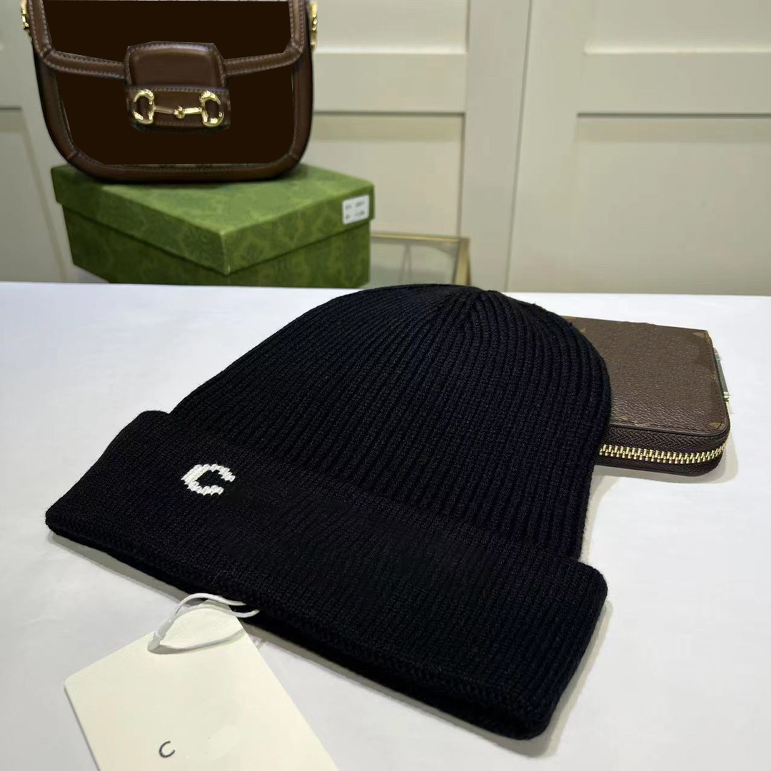 

Designers hats luxurys knitting beanie classic wool women soft skin-friendly fall and winter warm solid color letter models trendy fashion holiday goodies, Grey