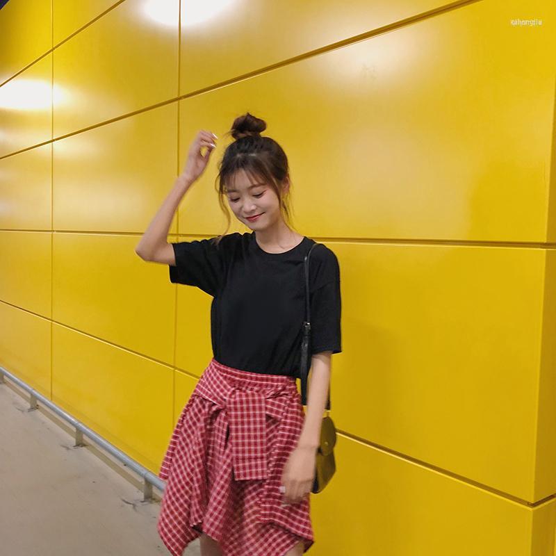 

Women' T Shirts Women' 2022 Harajuku Dazzling Lemon Yellow Female T-shirt The Taste Of Summer Aesthetic Black Cool Girl Solid Tshirt