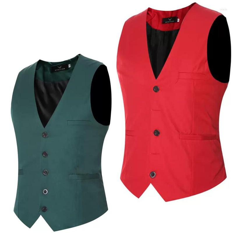

Men's Vests Men's Men Business And Waistcoat Casual Slim Fit Party Gilet For Wedding, Blue