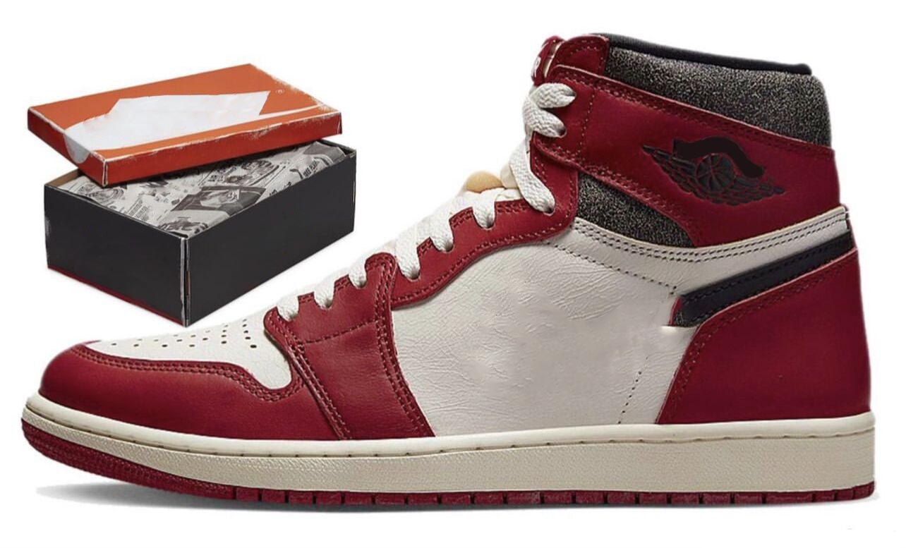 

2022 Release Authentic Shoes 1 High OG Lost & Found DZ5485-612 Varsity Red/Black-Sail-Muslin Man Women Basketball Sports Sneakers With Original Box