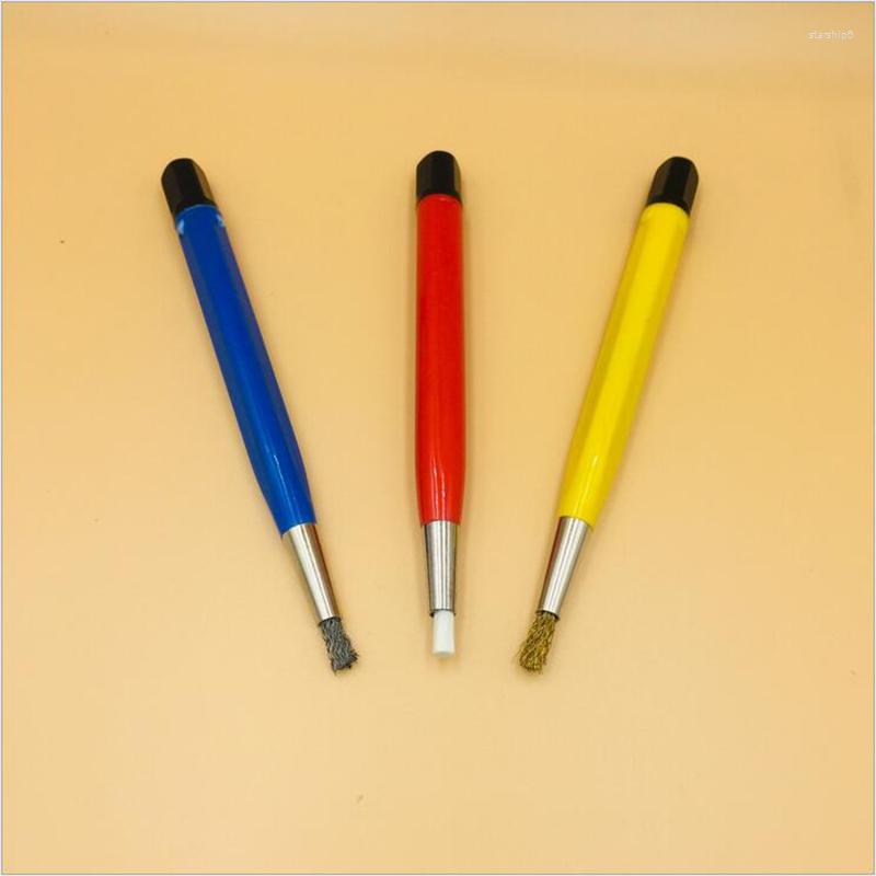 

Watch Repair Kits 3PCS Rust Removal Pen Fiber Glass Brass Steel Scratch Brush Parts Tool