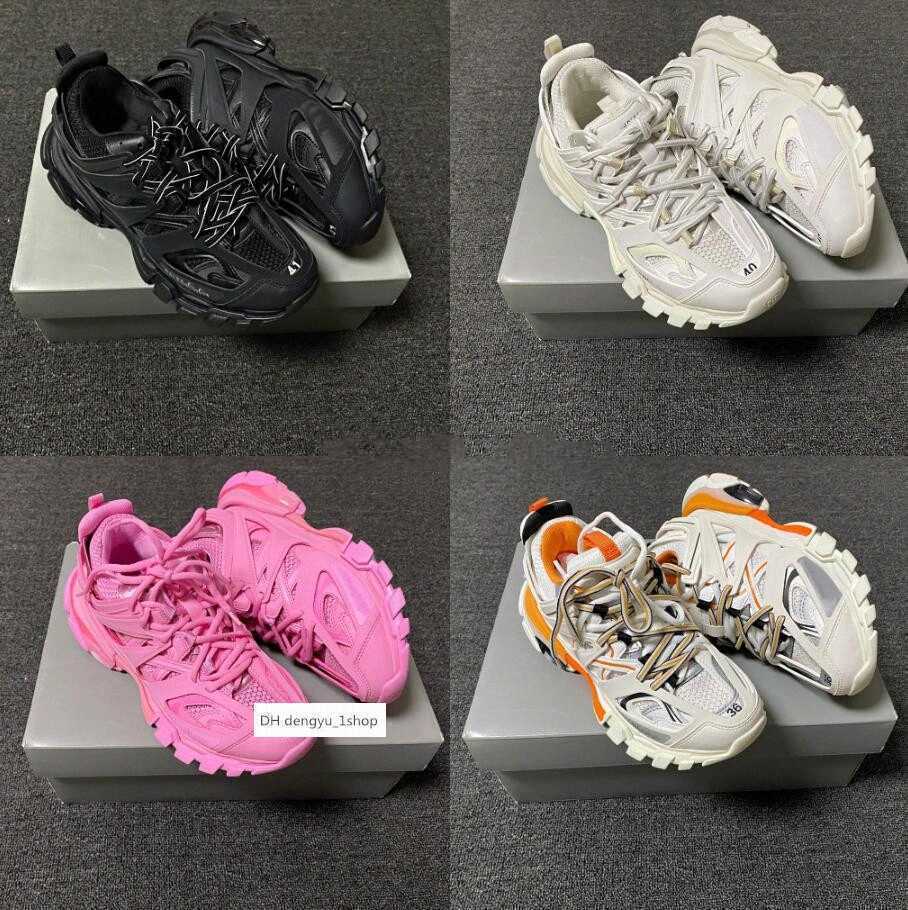 

Track 3.0 2 Casual shoes men women Paris yellow pink black sport casual shoe trainers Balencaiga''sneakerssize 36-45, With box