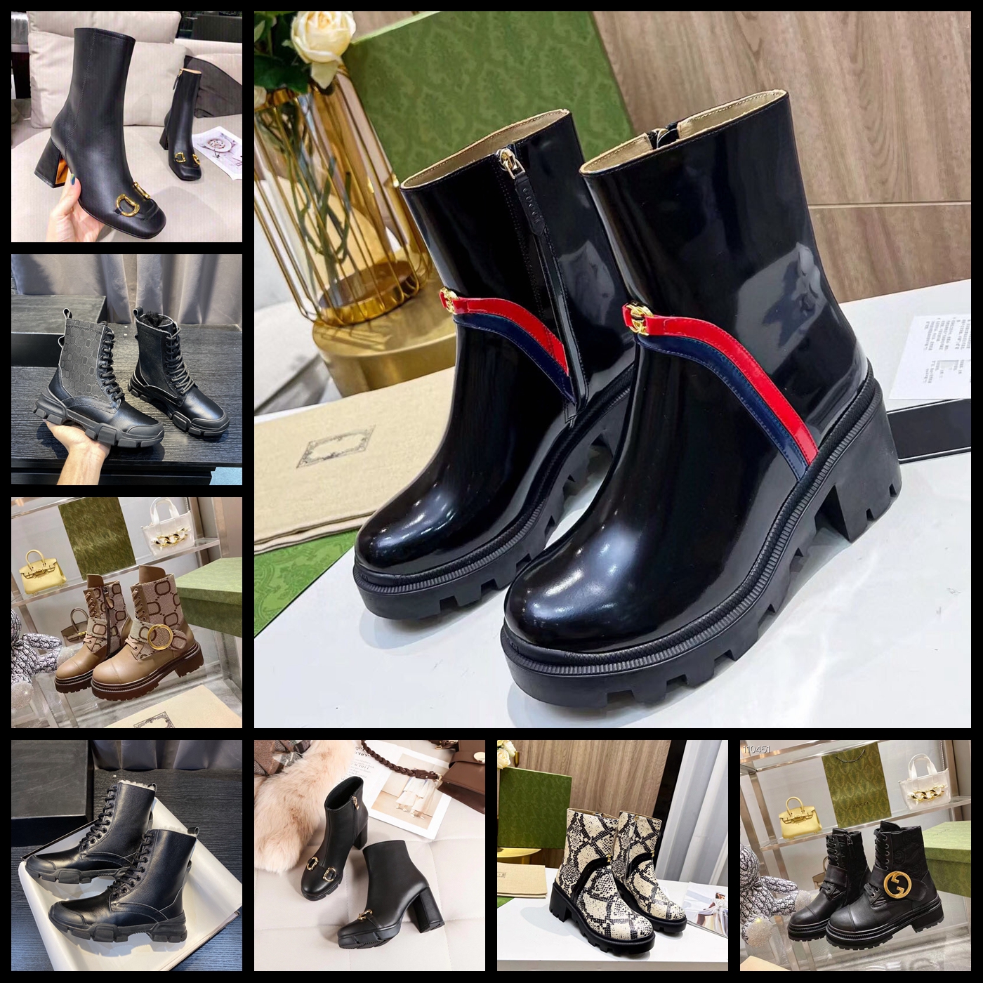 

Designer Boots Paris Luxury Brand Boot Genuine Leather Martin Ankle Booties Woman Short Boot Sneakers Trainers Slipper Sandals by shoebrand W198 06, #7