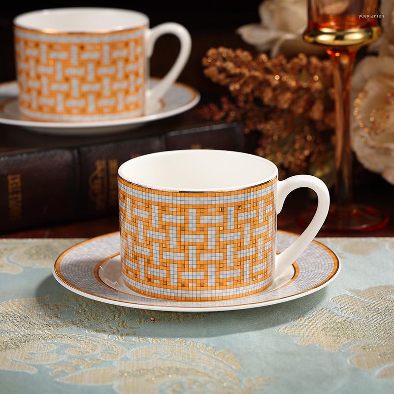 

Cups Saucers Classic European Bone China Coffee And Tableware Plates Dishes Afternoon Tea Set Home Kitchen With Gift Box