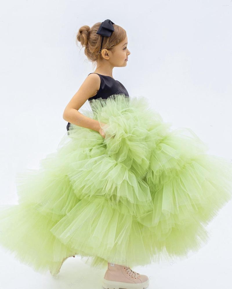 

Girl Dresses Sweet Kids Flower Fluffy Ruffled Tulle Wedding Party Birthday Event First Holy Communion Dress, Same as picture