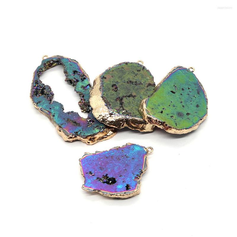 

Pendant Necklaces Natural Stone Crystal Agate Irregular Gradient Purple Glamour Ladies Making Necklace Earrings Jewelry Craft Accessories