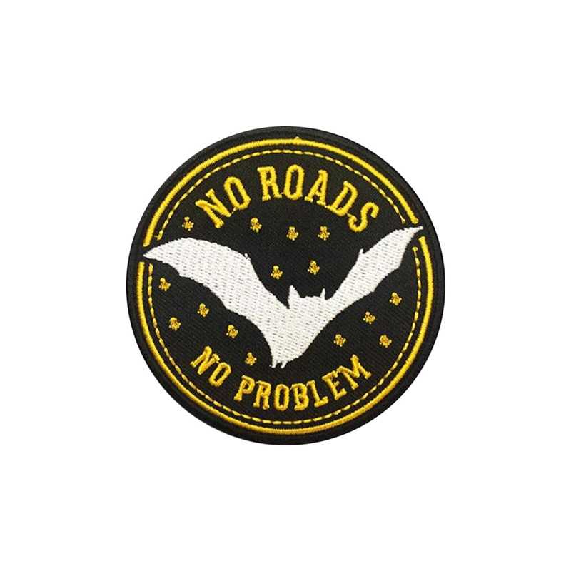 

No Road No Problem Sewing Notions Embroidery Patches Iron On For Clothing Shirt Biker Jacket Animal Patch