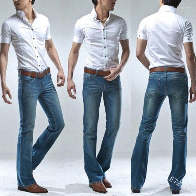 

Men' Jeans 2022 Spring Summer Men' Solid Color Distressed Casual Straight-Leg Fashion Denim Trousers Pants, Black